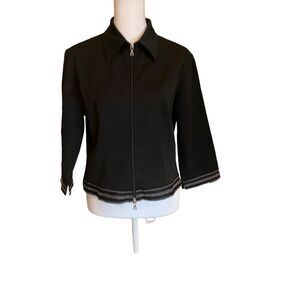 Vertigo Paris Women’s Jacket /Blazer Black Lined Made France​​​​​